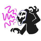 👻 怪物, 邪恶, 阴影, 噩梦, 生物, 恐怖, 黑暗 whatsapp sticker