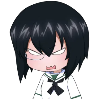 😠 Anime, Wütend, Cartoon, Mädchen whatsapp sticker