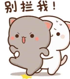 😡 別 拦 我! 고양이, 귀여운, 화난, 꺼져, 멈춰, 동물 whatsapp sticker