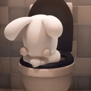 🚽 Inodoro, Peluche, Lindo, Baño, Muñeca whatsapp sticker