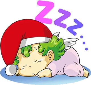 😴 ZZZ ngủ, dễ thương, hoạt hình, thiên thần, giáng sinh, mũ telegram sticker