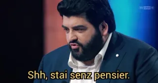 🤫 Shh, stai senz pensier. italian, shh, chef, tv telegram sticker