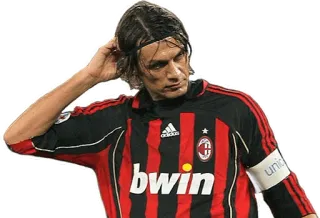 😕 Paolo Maldini voetbal, voetbal, speler, milan, sport telegram sticker