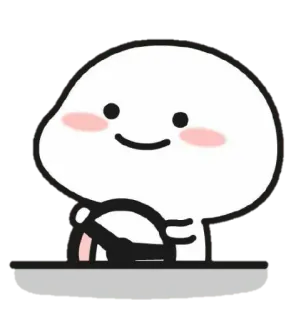 🍡 fofo, dirigindo, desenho animado, personagem, sorrindo telegram sticker