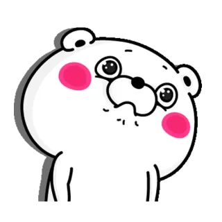 😟 くま, 可愛い, 動物, ステッカー, 漫画 telegram sticker