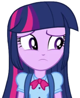 🙁 Twilight Sparkle My Little Pony Twilight Sparkle, My Little Pony, kartun, sedih, karakter, animasi telegram sticker