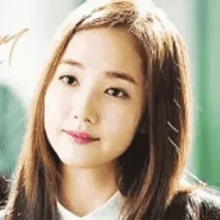 👩 porträt, frau, koreanisch, schauspielerin, asiatisch, lächeln telegram sticker