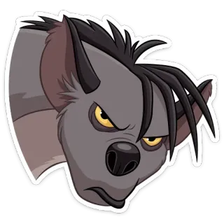 😡 Banzai The Lion King гиена, Дисней, мультфильм, животное telegram sticker
