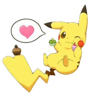 ❤️ Pikachu Pokemon โปเกมอน, ปิกาจู, คาวาอิ, น่ารัก, ของหวาน, ความรัก, หัวใจ telegram sticker