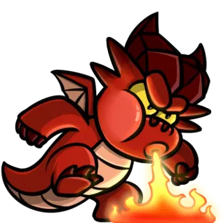 😡 dragon, fire, cartoon, animal, fantasy telegram sticker