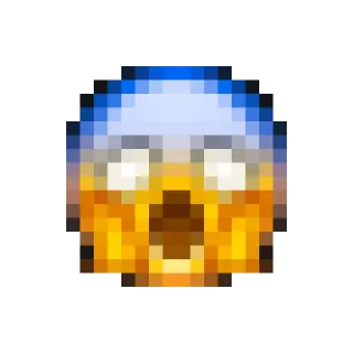 😱 emoji, shocked, surprised, pixelated telegram sticker