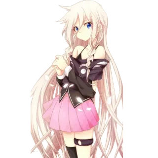 😶 アニメ, 女の子, 可愛い, ピンク, ロングヘア, キャラクター telegram sticker