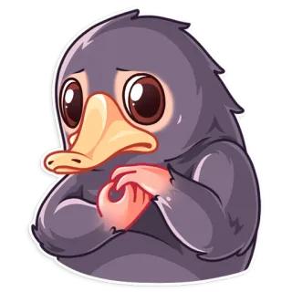 🥺 ニフラー, ファンタスティック・ビースト, 可愛い, 動物, 魔法, かわいい, ステッカー telegram sticker