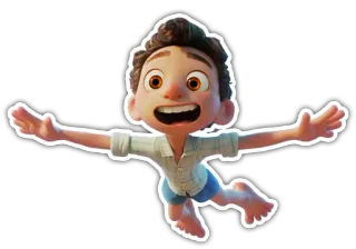 ✈️ Luca Paguro Luca Disney, Cartoon, Film, Animation telegram sticker