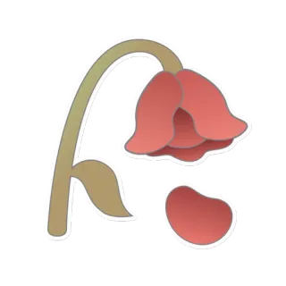 💔 flor, marchita, triste, naturaleza, pétalo telegram sticker