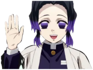 👋 Shinobu Kocho Demon Slayer Anime, Demon Slayer, Shinobu Kocho, Personnage, Manga whatsapp sticker