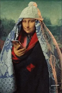 😊 Mona Lisa زهرا سلطانی و جعفری Mona Lisa, arte, teléfono, moderno whatsapp sticker