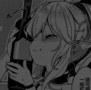 😘 這裡只剩一瓶紅 Anime, Manga, Elfo, Vino, Bere telegram sticker