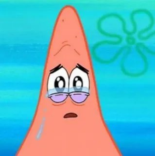 🍨 Patrick Star SpongeBob SquarePants Cartone animato, Triste, Pianto, Patrick telegram sticker