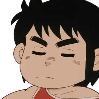😑 anime, character, boy, cartoon, portrait telegram sticker