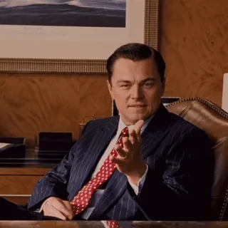 The Wolf of Wall Street by @michaelgotsomestickers whatsapp stickers