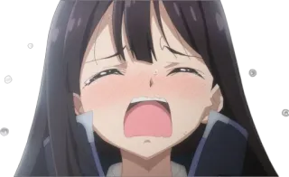 😿 Anime, weinend, traurig, Mädchen telegram sticker