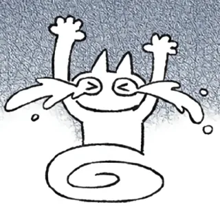 😭 cat, crying, cartoon, sad, tears, emotion telegram sticker