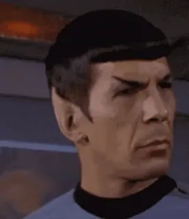🤨 Spock Star Trek สป็อค, วัลแคน, สตาร์ เทรค, มิสเตอร์สป็อค, เจ้าหน้าที่วิทยาศาสตร์ telegram sticker
