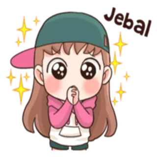 🙏 Joba! アニメ, 女の子, キラキラ, 可愛い, 漫画 whatsapp sticker
