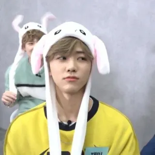 💛 재미 kpop, заячьи ушки, айдол, Джемин, NCT whatsapp sticker