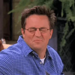 🙂 Chandler Bing Friends Chandler, Friends, Matthew Perry, grimace, drôle telegram sticker
