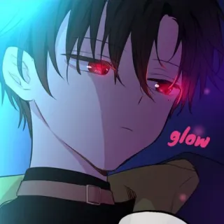 🇹🇹 glow アニメ, キャラクター, 光る目, イラスト telegram sticker