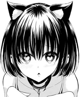 😍 anime, cat girl, manga, kawaii, neko, cute, heart eyes telegram sticker