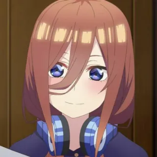 💙 Miku Nakano The Quintessential Quintuplets anime, girl, headphones, miku, quintessential quintuplets telegram sticker