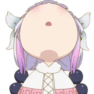 😯 Kanna Kamui Miss Kobayashi's Dragon Maid kanna, anime, dragão, fofo, kawaii, Miss Kobayashi's Dragon Maid whatsapp sticker