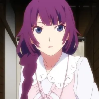 🧿 Anime, Mädchen, Charakter, lila Haare telegram sticker