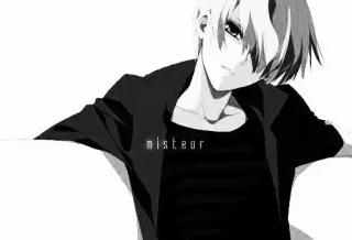 ♥️ mistear Anime, Manga, Chico, Monocromo, Arte, Personaje telegram sticker