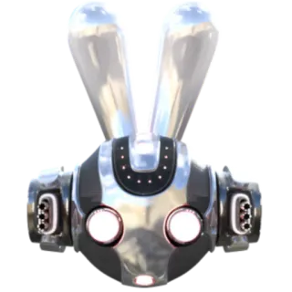🚁 หุ่นยนต์, กระต่าย, ล้ำยุค, เครื่องจักร, โลหะ, กระต่าย telegram sticker