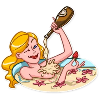 Blondie Vacation telegram stickers