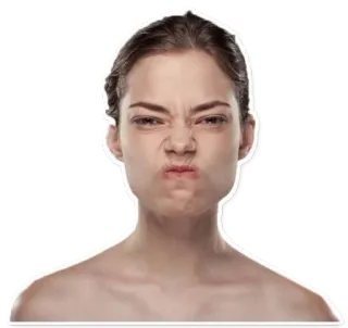 😠 mujer, cara, expresión, ira, retrato telegram sticker