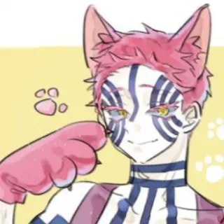 🐈‍⬛️ Akaza Demon Slayer аниме, кот, демон, Аказа, Клинок, рассекающий демонов telegram sticker