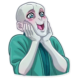 😍 Voldemort Harry Potter cartoon, character, villain, Harry Potter, Voldemort telegram sticker