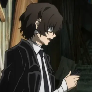 🥀 Osamu Dazai Bungou Stray Dogs anime, manga, Dazai, detective, bungou stray dogs telegram sticker