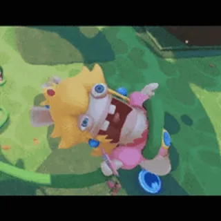🤩 Rabbid Peach Rabbids, Peach, Nintendo, Gaming whatsapp sticker