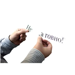 💩 Не...а говно! ofensivo, jerga, insulto, ruso, palabrota whatsapp sticker