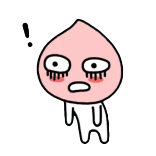 😮 Kakao, Pêssego, Desenho animado, Exausto, Irritado telegram sticker