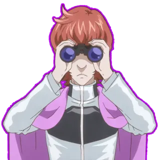 🔭 Anime, Binocolo, Personaggio, Cartone animato, Ricerca, Osservazione telegram sticker