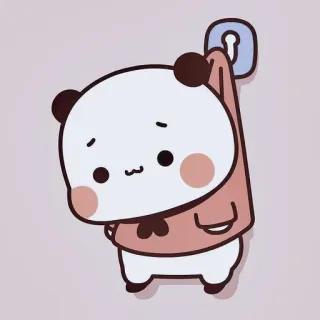 🍃 panda, cartoon, cute, kawaii telegram sticker