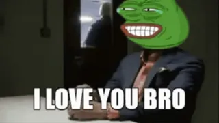 🤍 Pepe I LOVE YOU BRO Meme, Liebe, Bruder, Pepe, Internet, Lustig whatsapp sticker