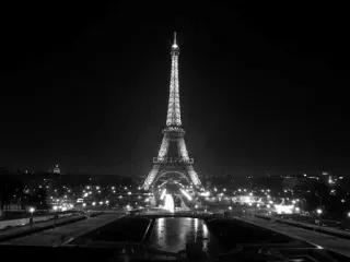 🤍 Torre Eiffel, Parigi, Francia, città, monumento, notte telegram sticker